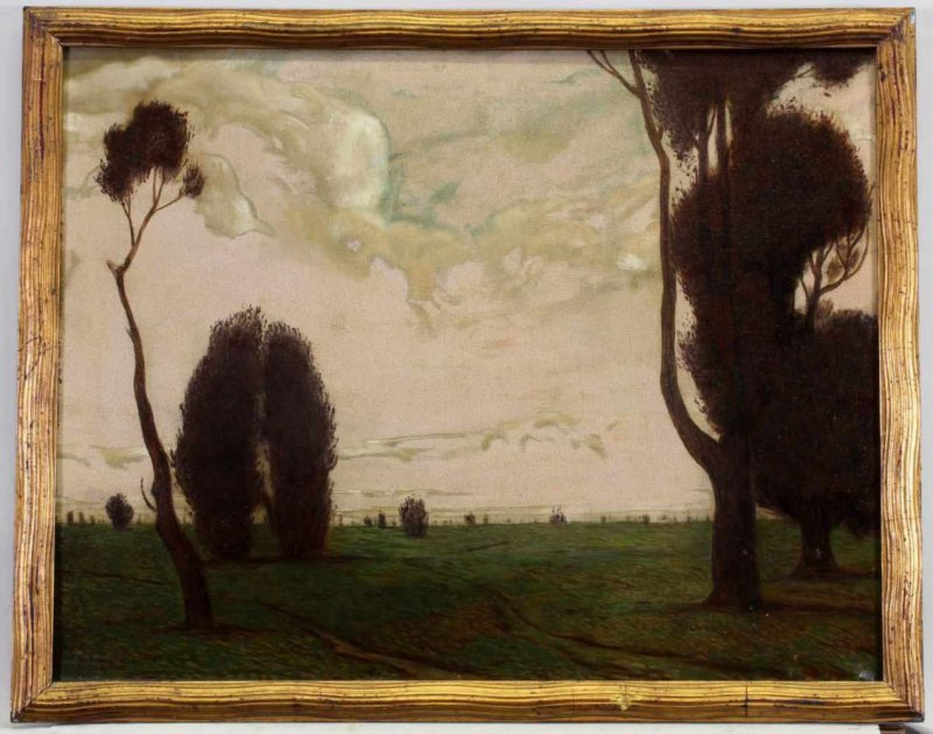 Gerstmann, Julius (geb. 1875 Liegnitz, Landschaftsmaler), "Weite Abendlandschaft mit Bäumen", Öl auf - Image 2 of 4