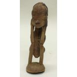 Hockende Figur, Chokwe, Zaïre, Afrika, authenisch, Holz, 16.5 cm hoch. Provenienz: Rheinische