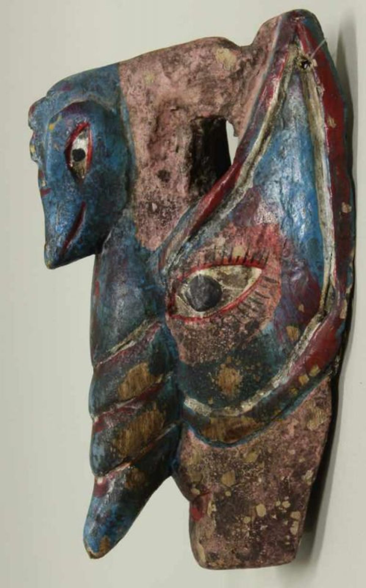 Maske, Nepal/Burma, Holz polychrom, Malerei, 55 cm hoch 20.00 % buyer's premium on the hammer - Image 3 of 4