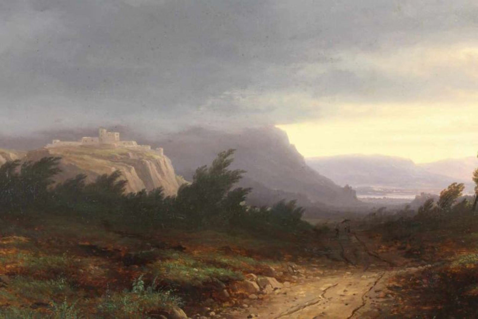 Prevost, Nicolas Louis André (1817 - 1864, Schweizer Landschaftsmaler), "Oberitalienische - Image 3 of 5