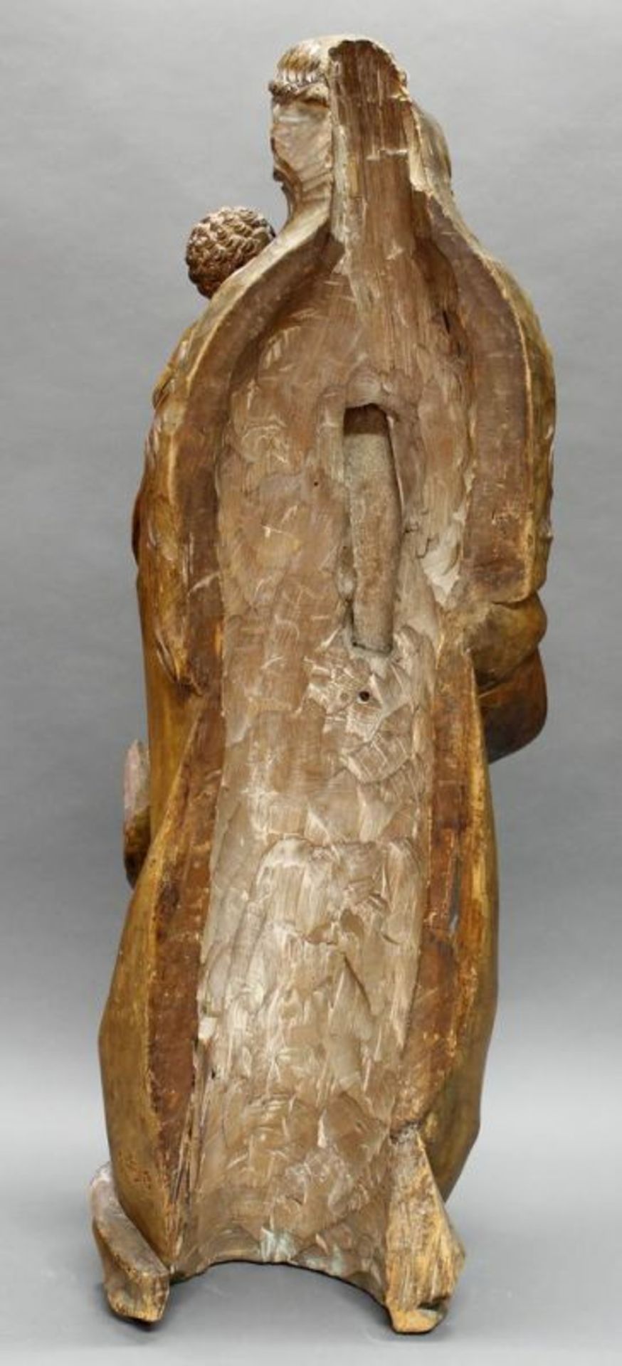 Skulptur, Holz geschnitzt, "Madonna mit Kind", wohl Lindenholz, Nürnberg um 1520/1525, - Image 6 of 6