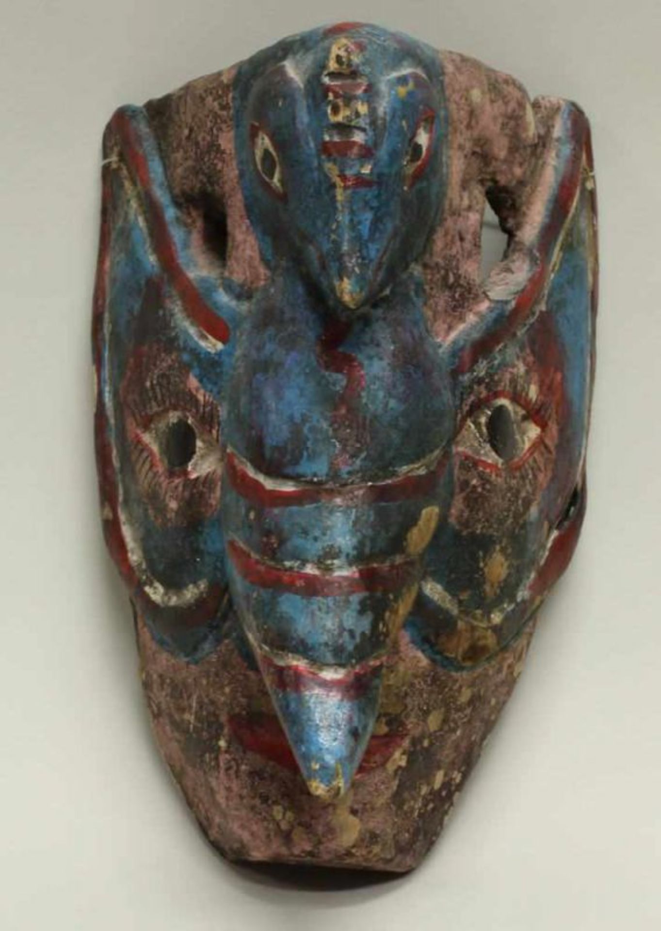 Maske, Nepal/Burma, Holz polychrom, Malerei, 55 cm hoch 20.00 % buyer's premium on the hammer - Image 2 of 4