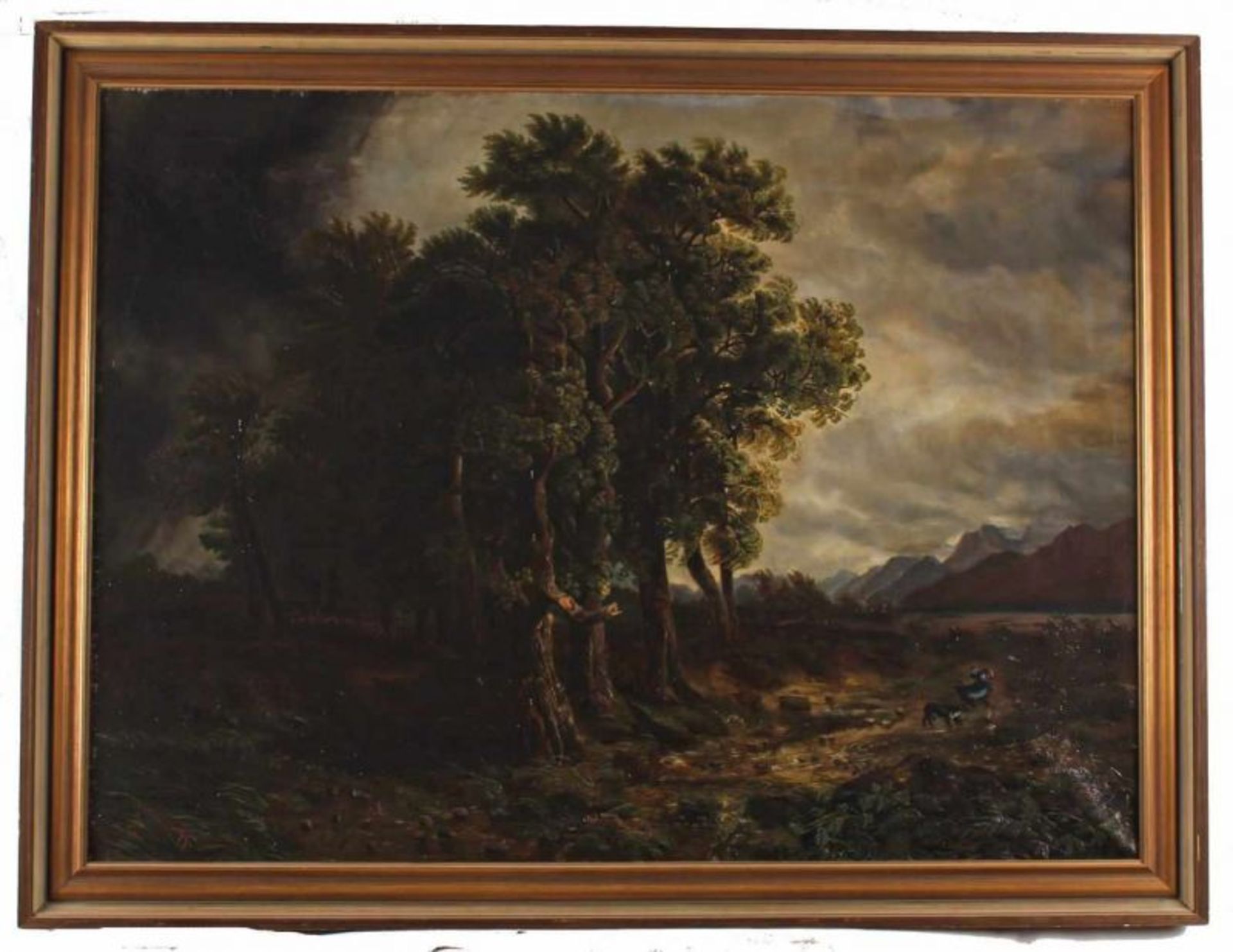 Calame, Alexandre (1810 Vevey - 1864 Menton), Kopie nach, "Eichen im Sturm am Vierwaldstätter - Image 2 of 4