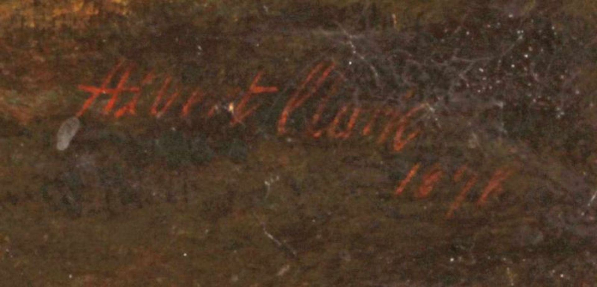 Clark, Albert (aktiv 1821 - 1910, Pferdemaler), "Rennpferd in Landschaft", Öl auf Leinwand, signiert - Image 3 of 5