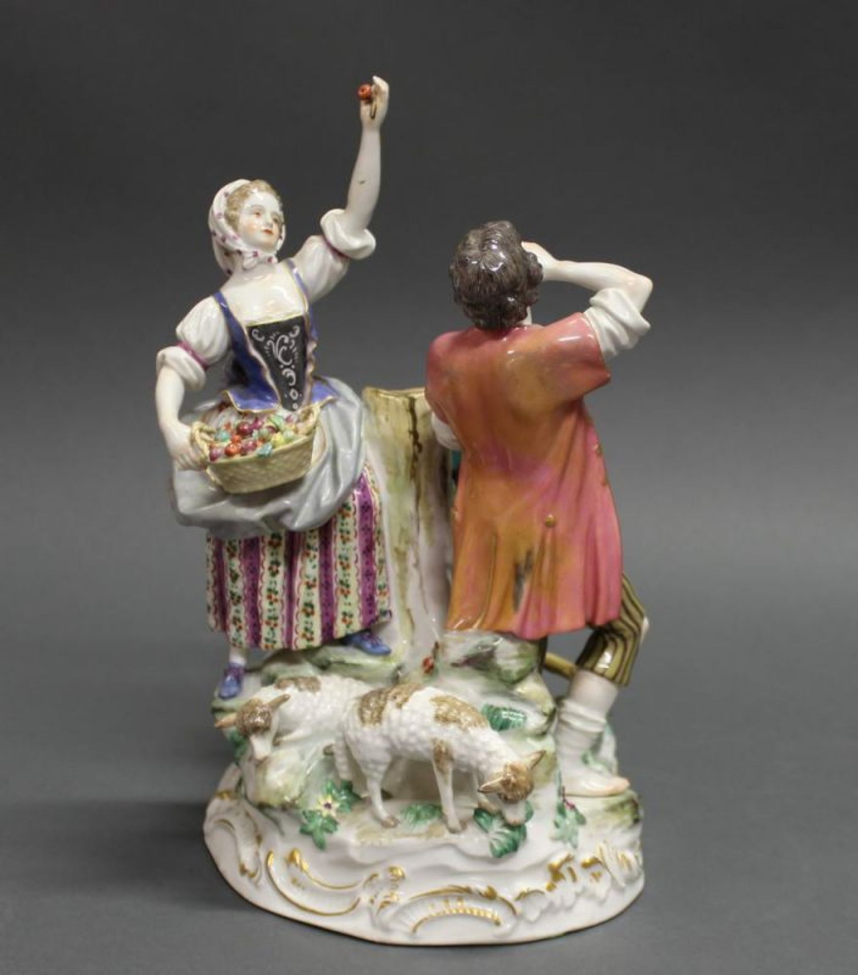 Porzellangruppe, "Allegorie-Der Ackerbau", Meissen, Schwertermarke, Ende 19. Jh., 1. Wahl, - Image 2 of 3