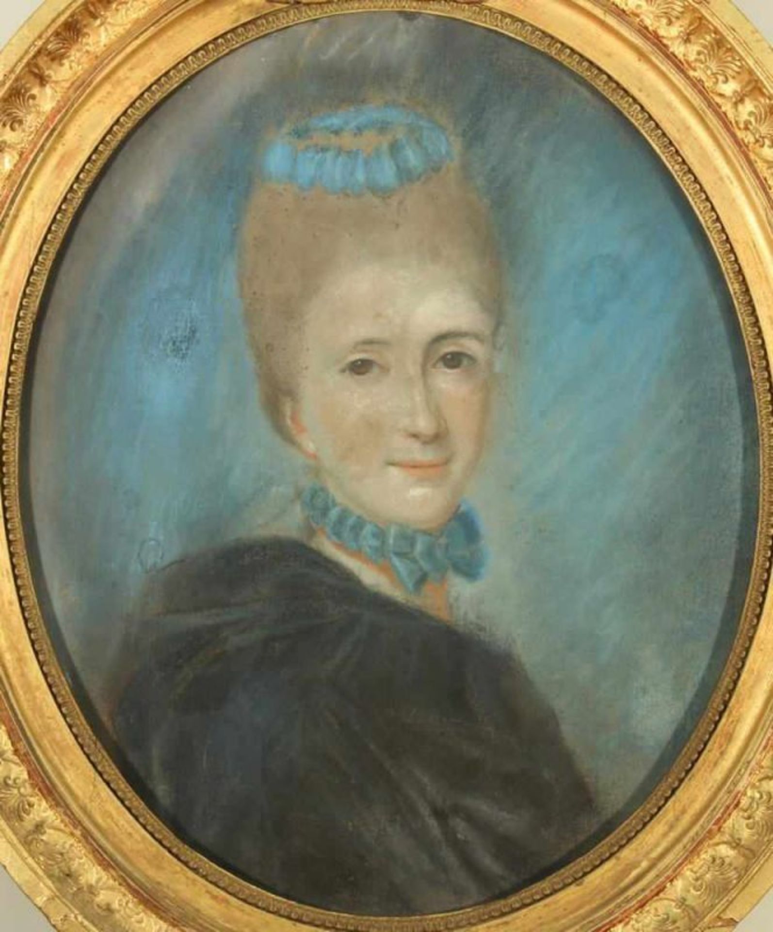 Porträtmaler (18./19. Jh.), "Porträt Philippine de Nouilles", Comtesse de Provence, Pastell, verso - Image 2 of 4