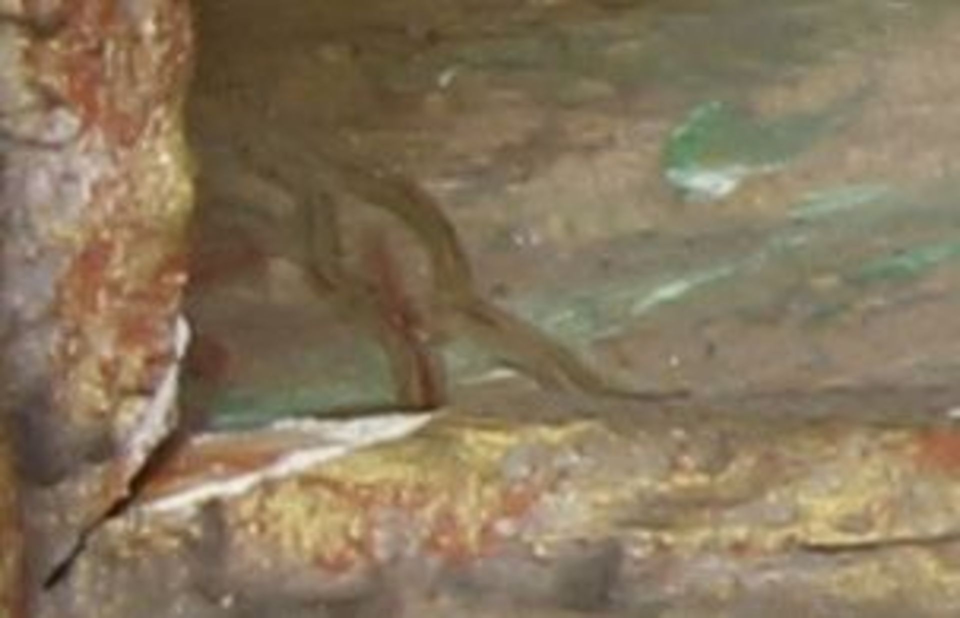 Rezia, Felice Auguste (act. 1857 - 1907, Landschaftsmalerin), "Motiv bei Splügen", Öl auf Holz, - Image 3 of 4