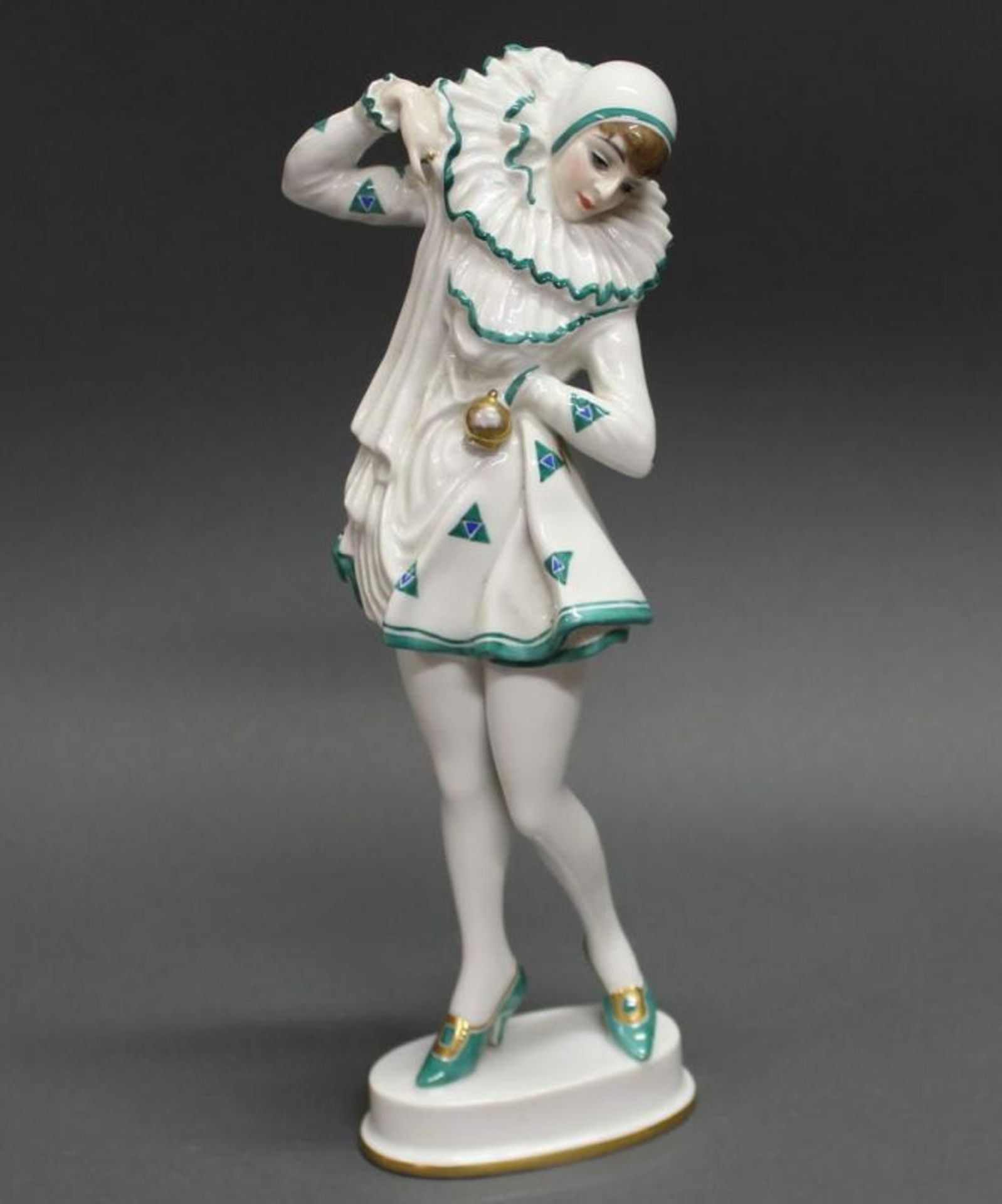 Porzellanfigur, "Pierrette (Anita Berber)", Rosenthal, Selb-Bavaria, Modellnummer K 579, polychrom