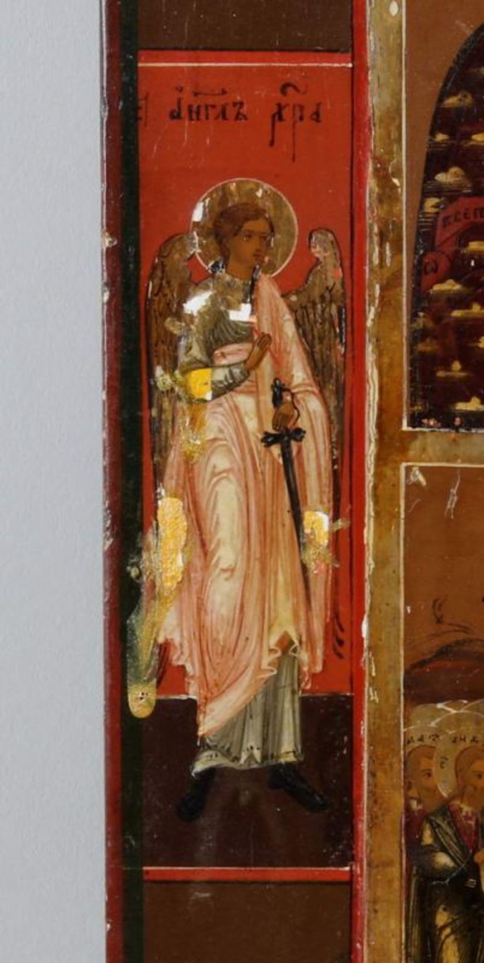 Vierfelder-Ikone, Tempera auf Holz, Gottesmutter von Arabien, Gottesmutter Hodigitria, Christi - Image 5 of 6