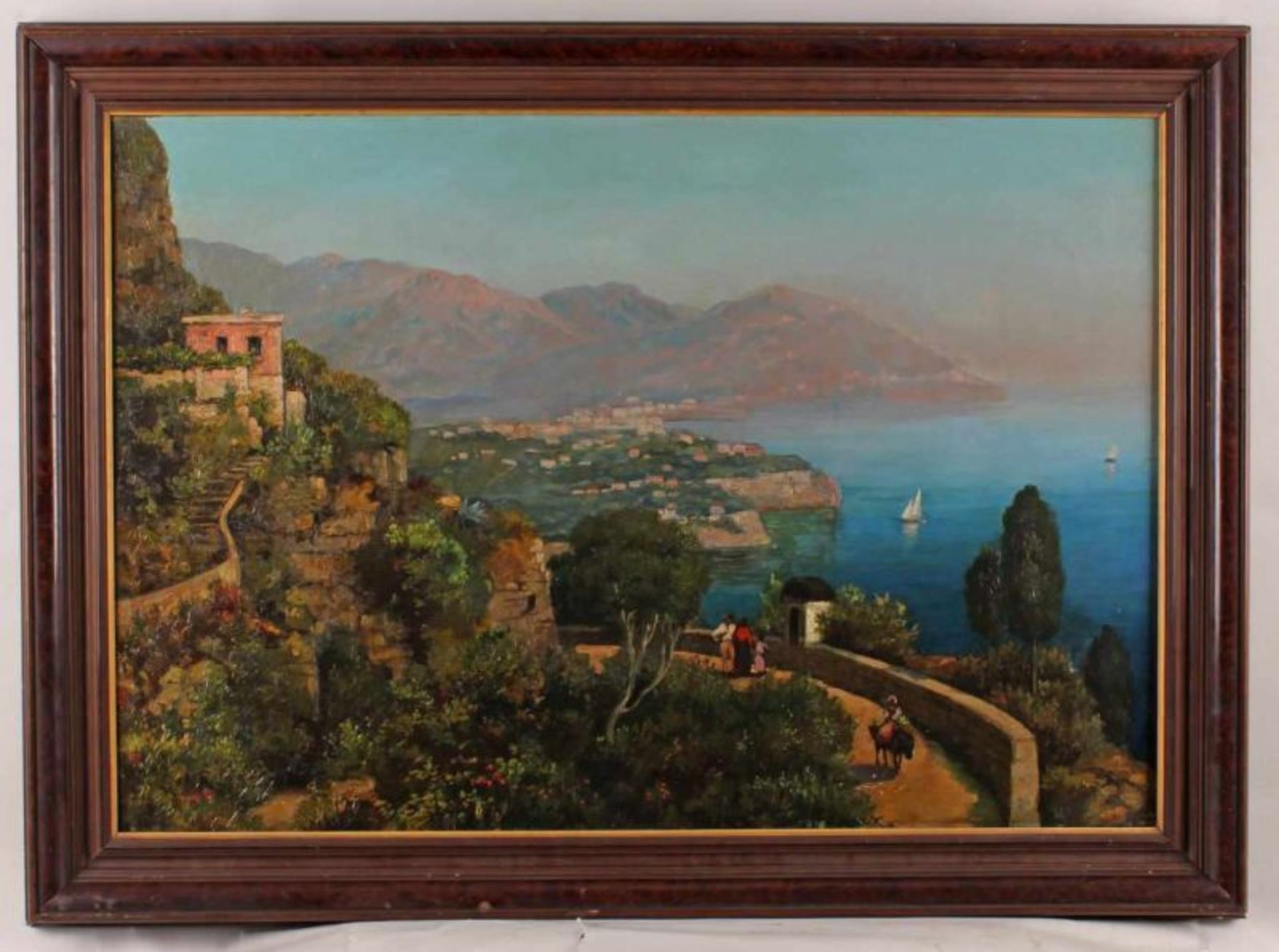 Arnegger, Alois (1879 Wien - 1963 ebda., Landschaftsmaler), zugeschrieben, "An der Amalfi-Küste", Öl - Image 2 of 3