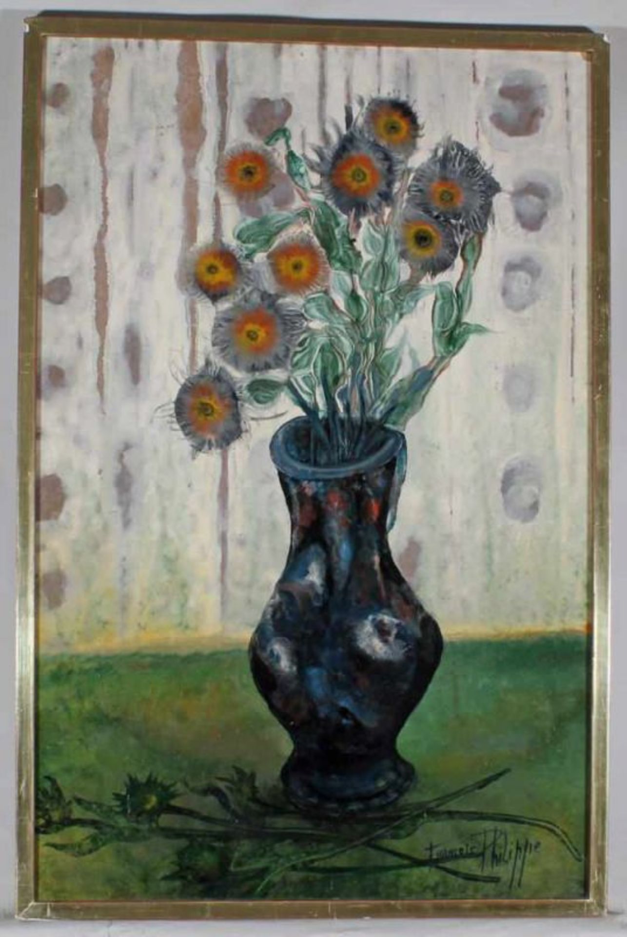 Philippe, Francois (geb. 1920, Stilllebenmaler), Mischtechnik, auf Hartfaserplatte, " - Image 2 of 3
