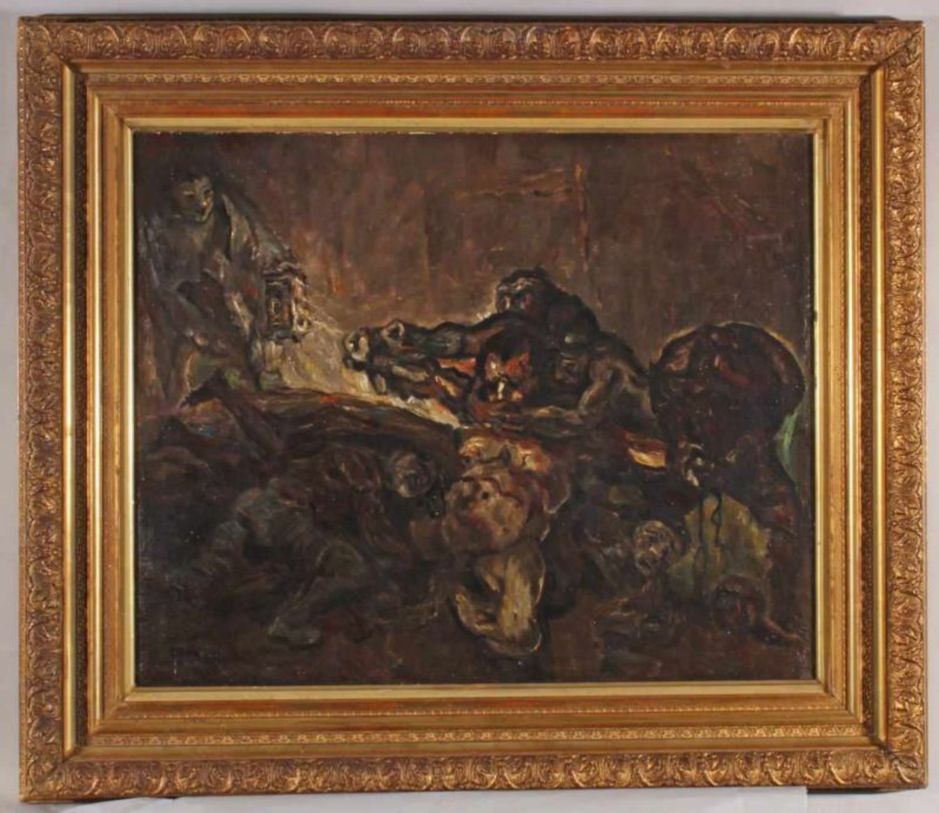 Slevogt, Max (1868 Landshut - 1932 Neukastel), "Simsons Blendung", Öl auf Leinwand, doubliert, unten - Image 2 of 4