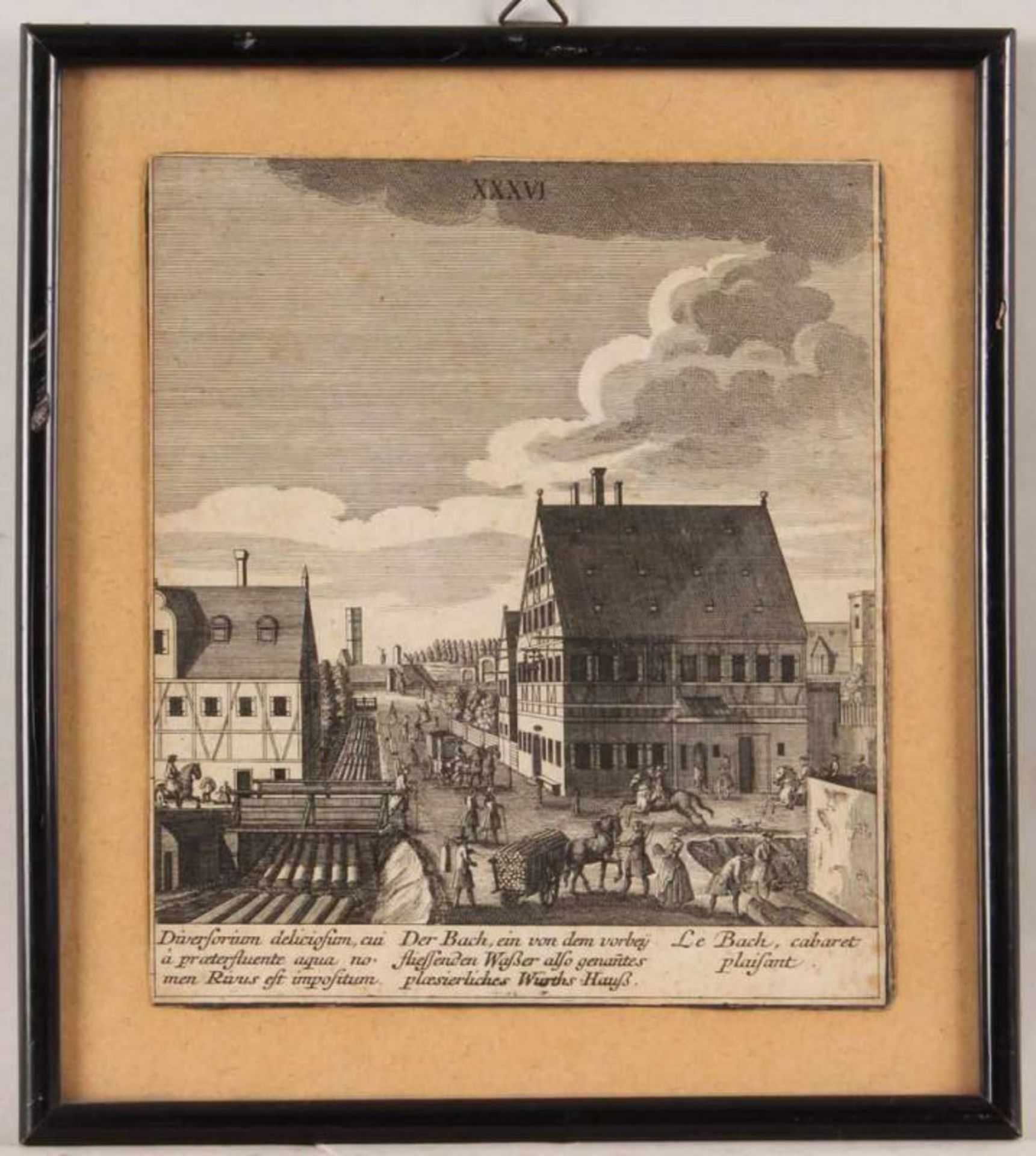 5 Kupferstiche, "Stadtansichten", I.C. Weyerman, 1x in der Platte bezeichnet, ca. 16 x 14 cm, - Image 4 of 5