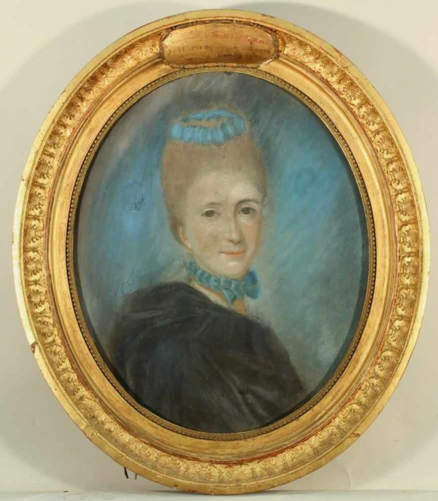 Porträtmaler (18./19. Jh.), "Porträt Philippine de Nouilles", Comtesse de Provence, Pastell, verso