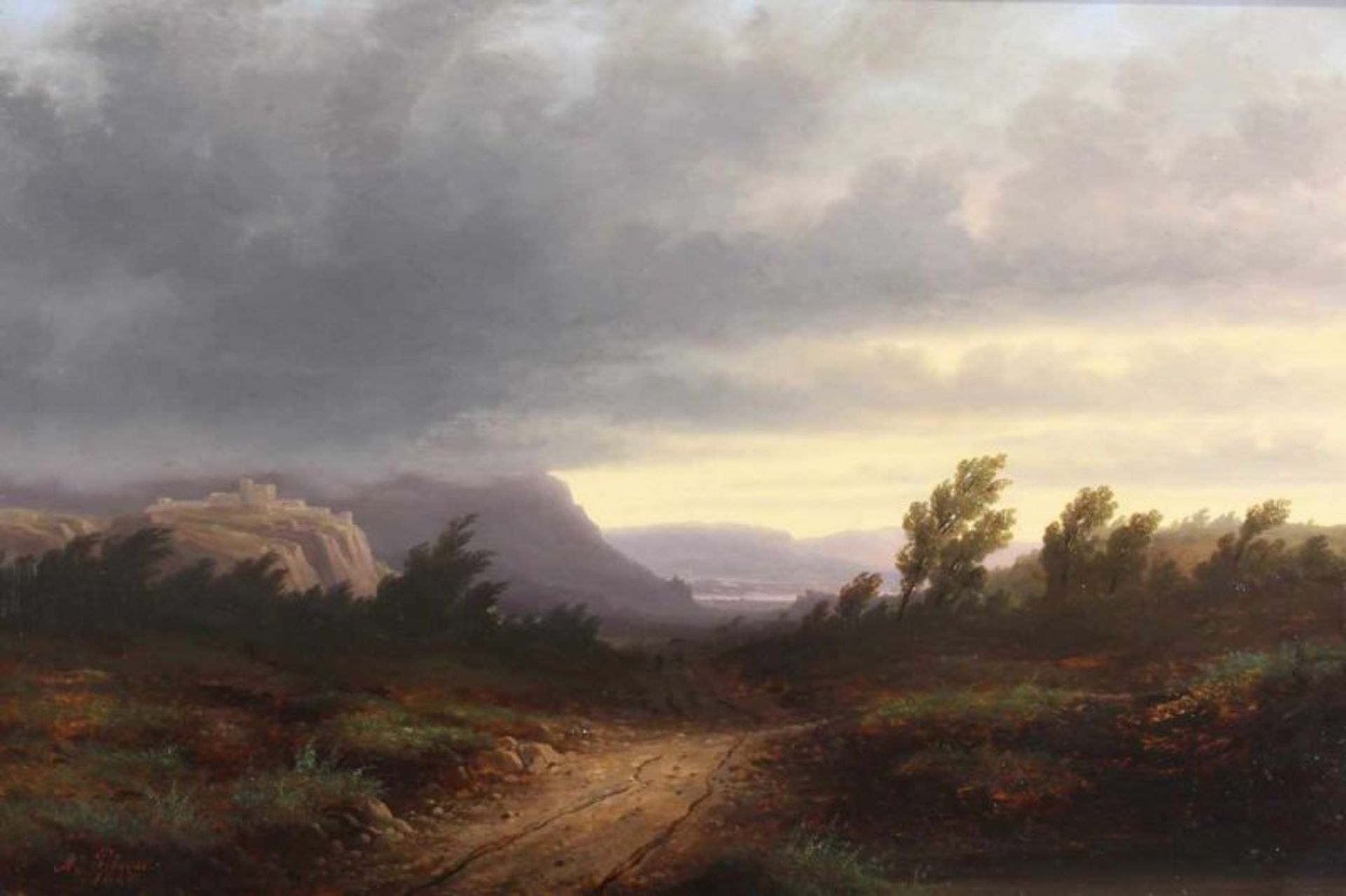 Prevost, Nicolas Louis André (1817 - 1864, Schweizer Landschaftsmaler), "Oberitalienische