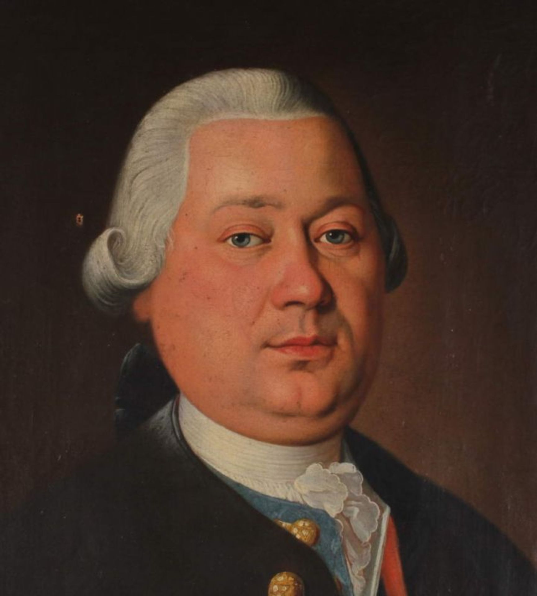 Porträtist (18. Jh.), Pendants, "Porträt Johann Christoph Jacoby", Sohn des herzoglichen - Image 8 of 9