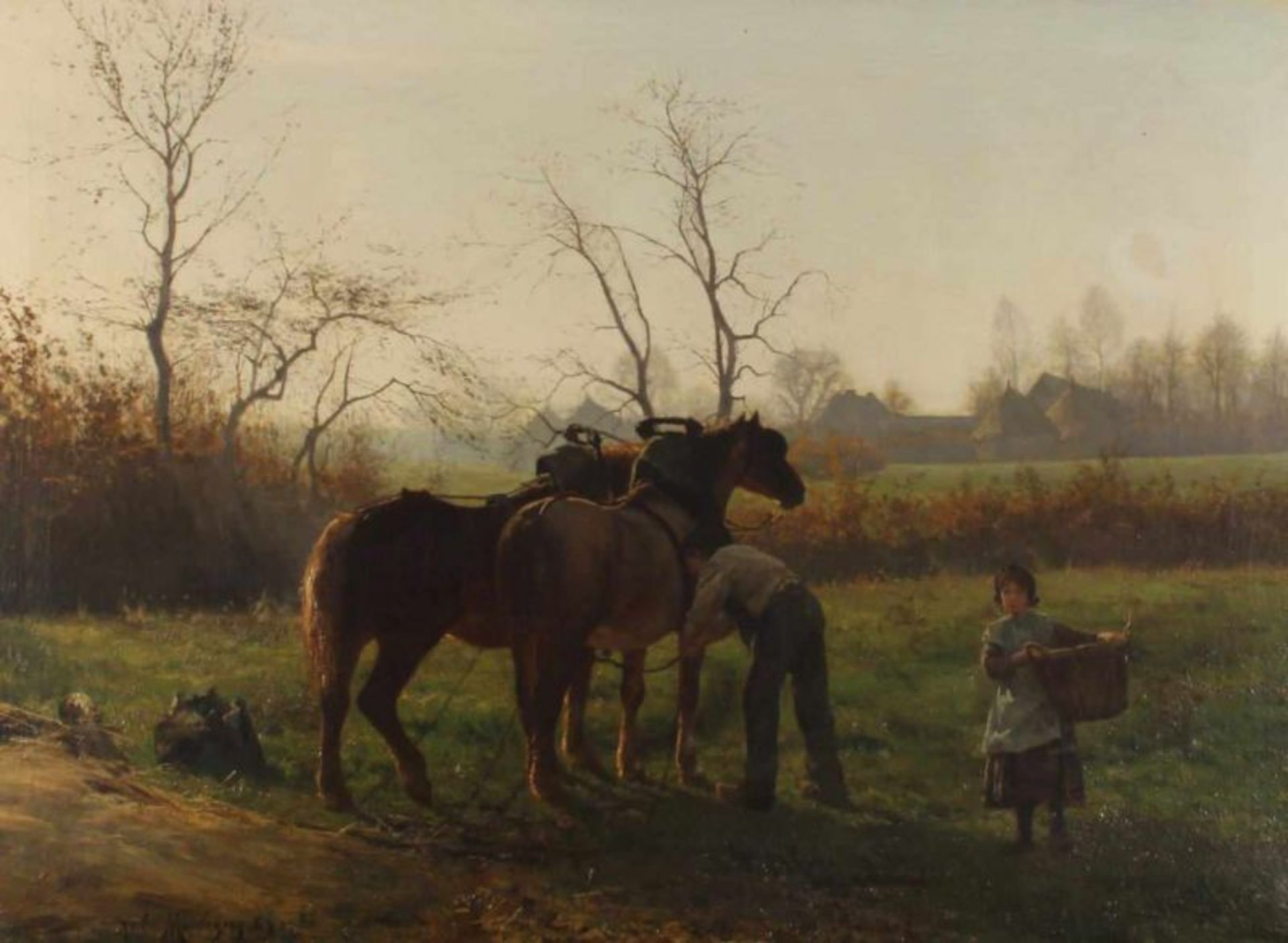 Montigny, Jules Leon (1847 Saint-Josse-ten-Noode/Brüssel - 1899 Tervueren, Landschafts- und