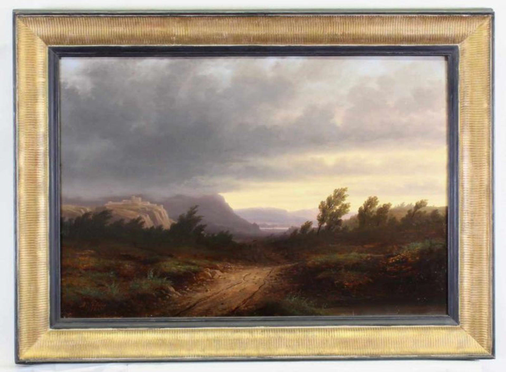 Prevost, Nicolas Louis André (1817 - 1864, Schweizer Landschaftsmaler), "Oberitalienische - Image 2 of 5