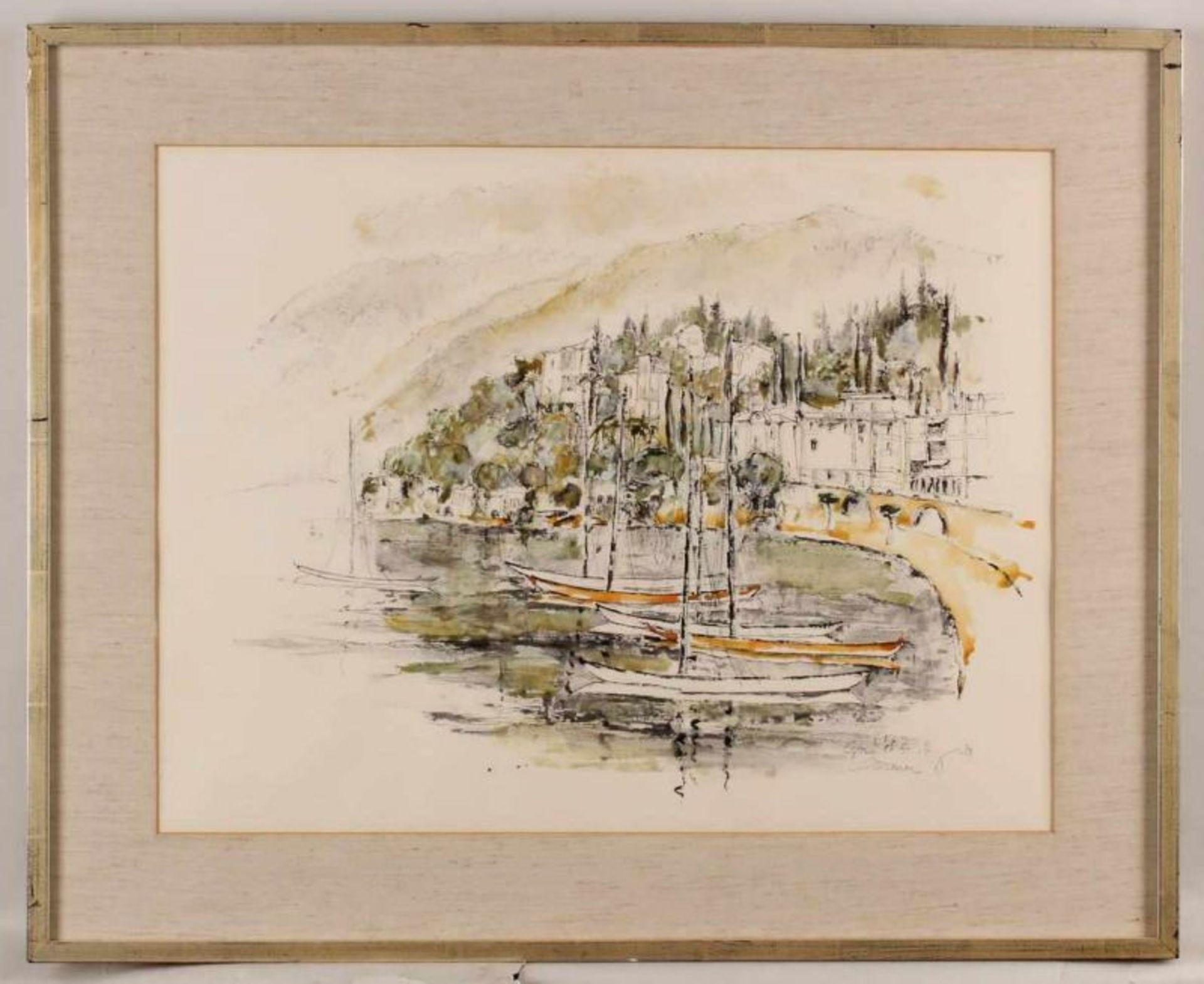 Schoenberg, Egon (20. Jh.), 4 Mischtechniken, Aquarell und Tusche, "Schweizer Ansichten", 2x - Image 2 of 12