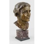 Jersild, E.Y. (Schwedischer Bildhauer des 19./20. Jhd.) Damenportraitbüste, Bronze gegossen und
