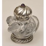 Fabergé, Karl (Russland Ende 19. Jh.), Prunkvolles Tintenfass, Kristall geschliffen, Deckel und