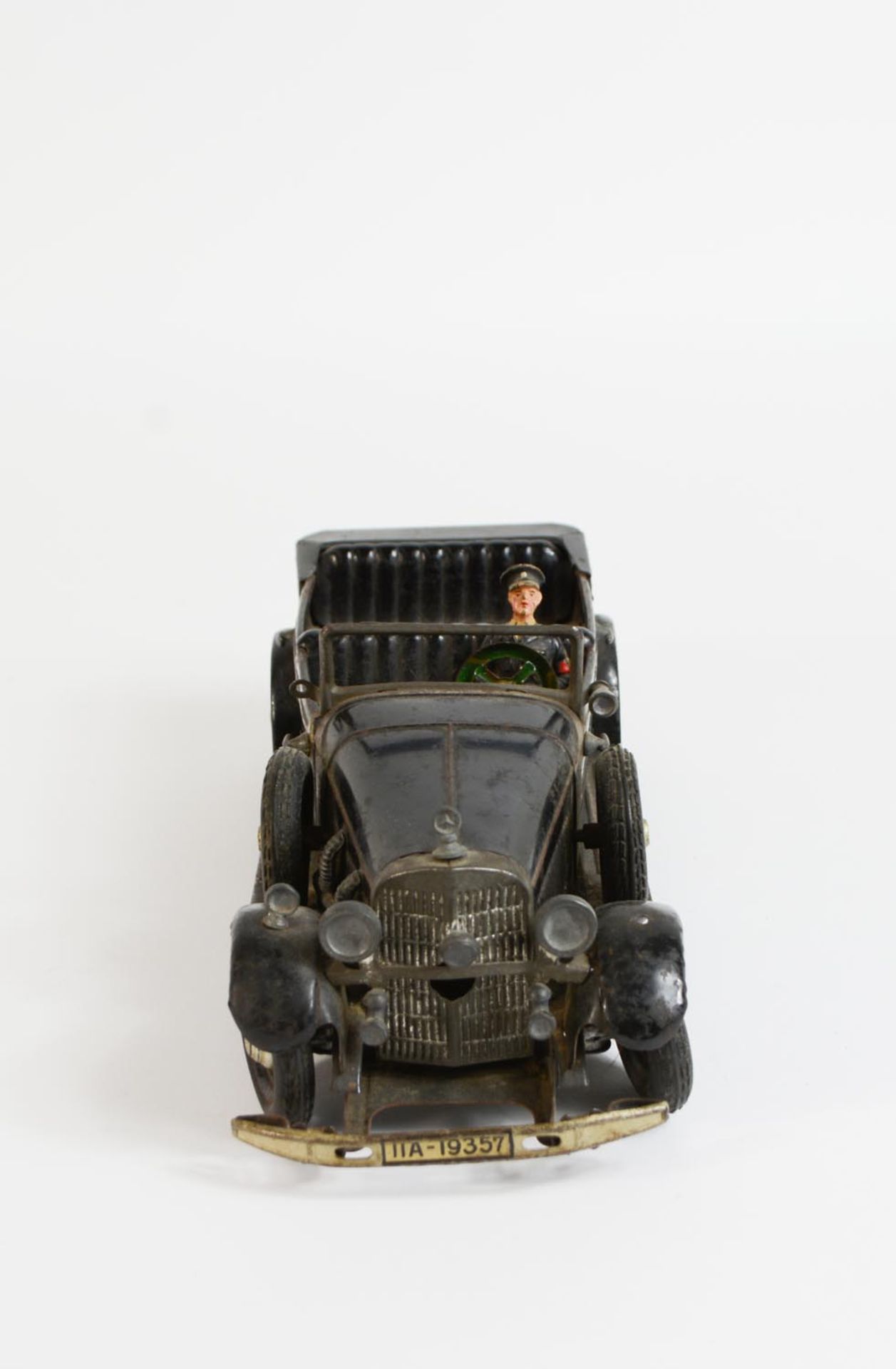 TippCo-FührerwagenCabrio-Modellauto, Mercedes-Benz, 1930er Jahre, schwarz lackiertes Stahlblech, - Bild 2 aus 2