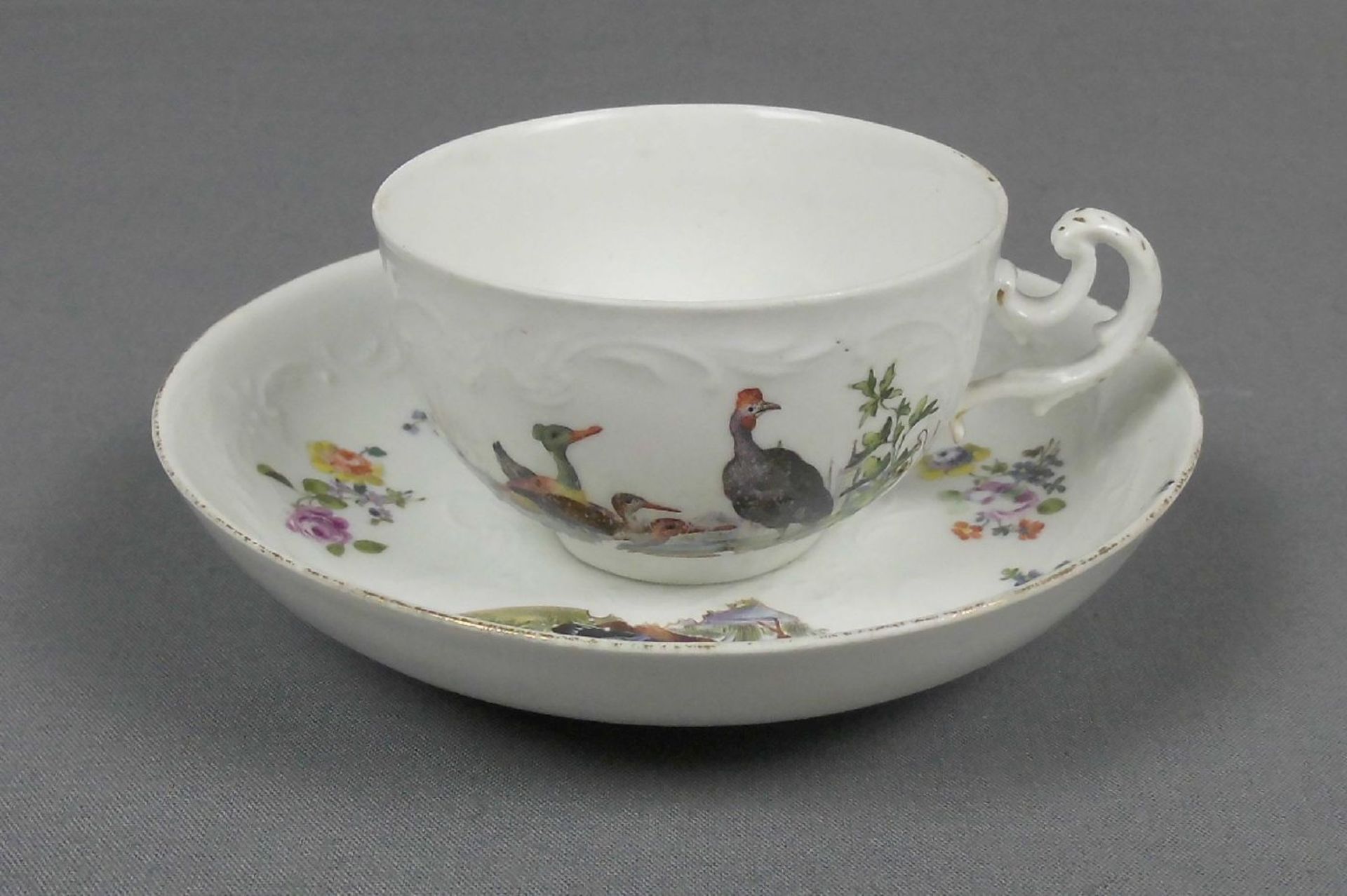 SELTENE TASSE / cup, Porzellan, Manufaktur Meissen, unterglasurblaue Knaufschwertermarke, Marke