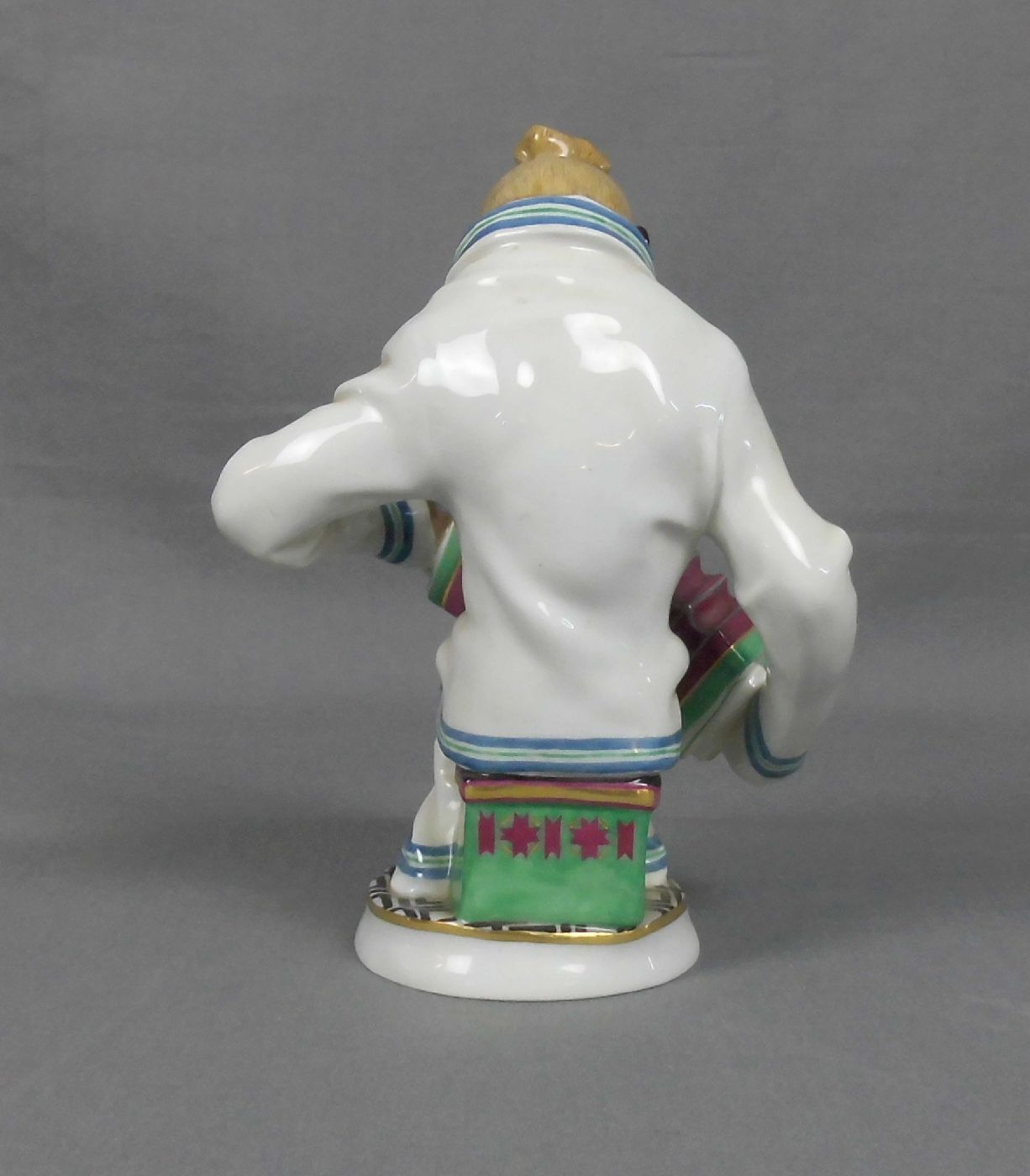 FIGUR / porcelainfigure: "Schopfpavian als Ziehharmonikaspieler", aus der großen Affenkapelle mit - Image 3 of 5