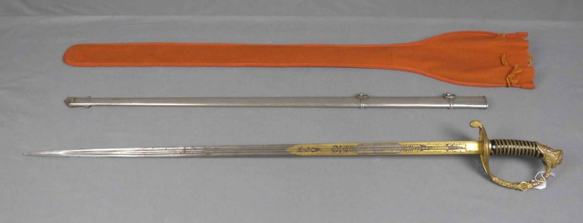 DEGEN FÜR OFFIZIERE ALS GESCHENKDEGEN, M 1889 / sword, gefertigt von W. K. & C. Solingen. Mehrfach