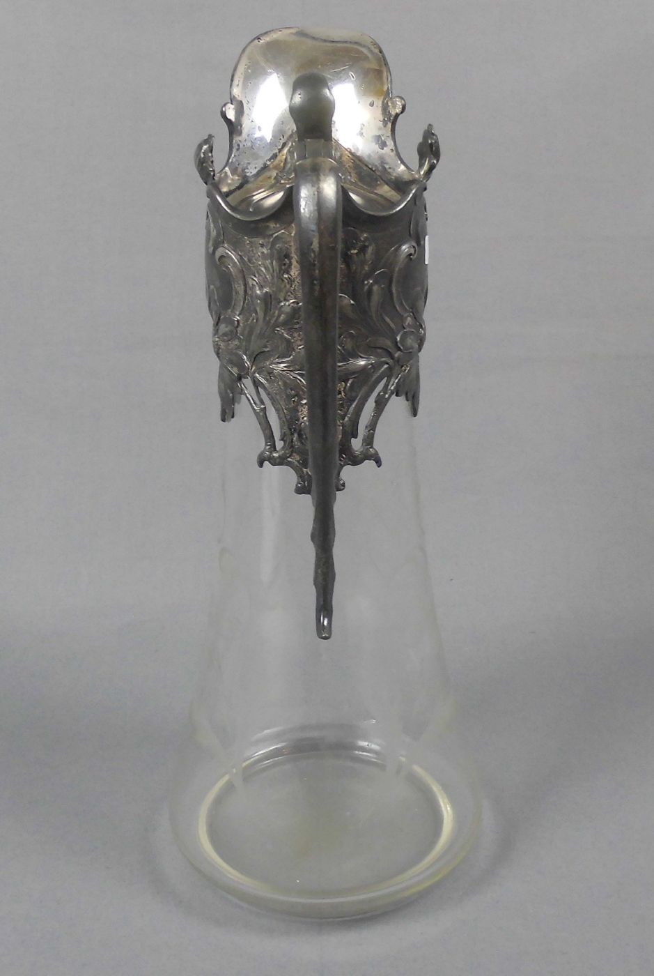 JUGENDSTIL - KARAFFE / STIZE / carafe, Glas und versilbertes Metall, WMF - Württembergische - Image 3 of 4