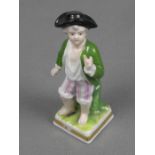 FIGUR: "Knabe mit aufgekrempelter Hose und Dreispitz" / porcelainfigure, Porzellan, Manufaktur