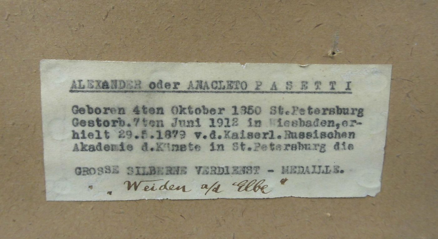 PASETTI, ALEXANDER (auch Alexander Ivanovich oder Anacleto Pasetti, St. Petersburg 1850-1912 - Bild 4 aus 4