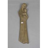 KRAUTWALD, JOSEPH (1914-2003), Relief / sculpture: "Muttergottes mit dem Christuskind", Bronze,