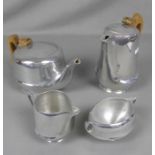 ART DÉCO - KAFFEE- und TEEKERN / four- piece coffee and tea set: Kaffeekanne, Teekanne,