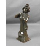 ANONYUMUS (Bildhauer des 19./20. Jh.), Skulptur / sculpture: "Büste einer jungen Frau", Bronze,