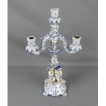 ALLEGORISCHER LEUCHTER / PRUNKKANDELABER / candle stand, Porzellan, Manufaktur Meissen,