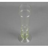 STANGENGLAS / glass, grünliches Glas mit Blaseneinschlüssen, gearbeitet nach historischem Vorbild: