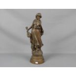 MADRASSI, LUCA (Tricesimo 1848-1919 Paris), Skulptur: "Mignon", bronzierter Zinkspritzguss, betitelt