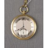 BREGUET - HERRENTASCHENUHR / pocket watch, 750er Gelbgold (mit Uhrenkette aus 750er Gelbgold, 21