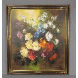 MORRO, PAUL (Leipzig 1925-1972), Gemälde / painting: "Blumenstillleben", Öl auf Leinwand / oil on