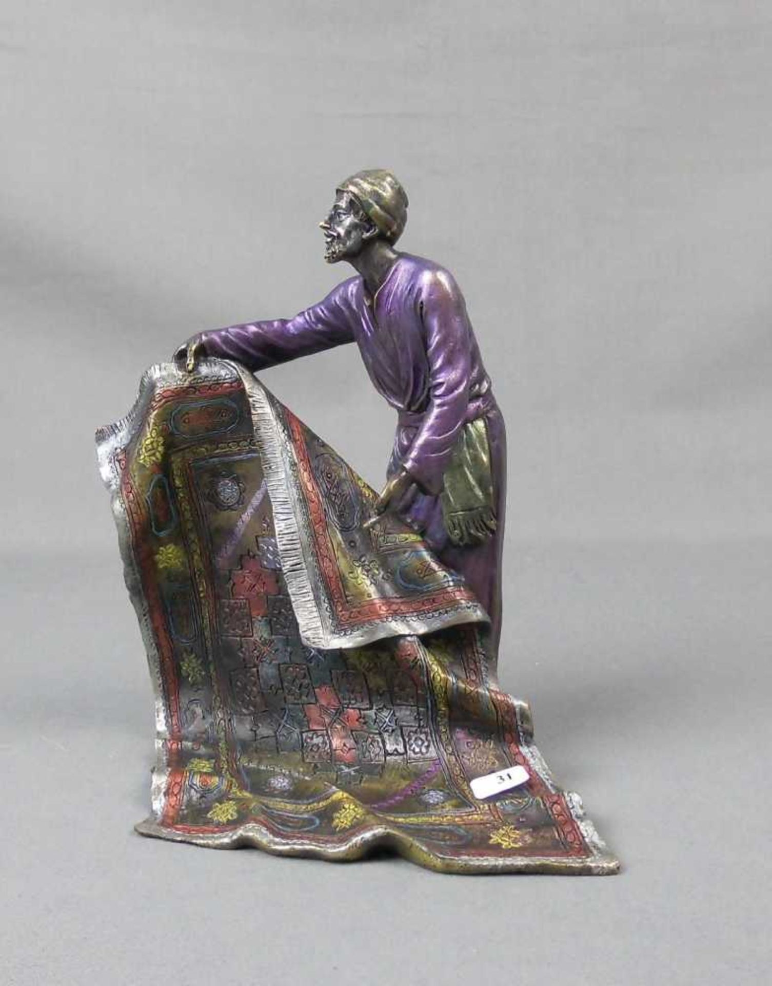 BERGMAN, FRANZ (1898-1963), Skulptur / sculpture: "Arabischer Teppichhändler", revers vertieft