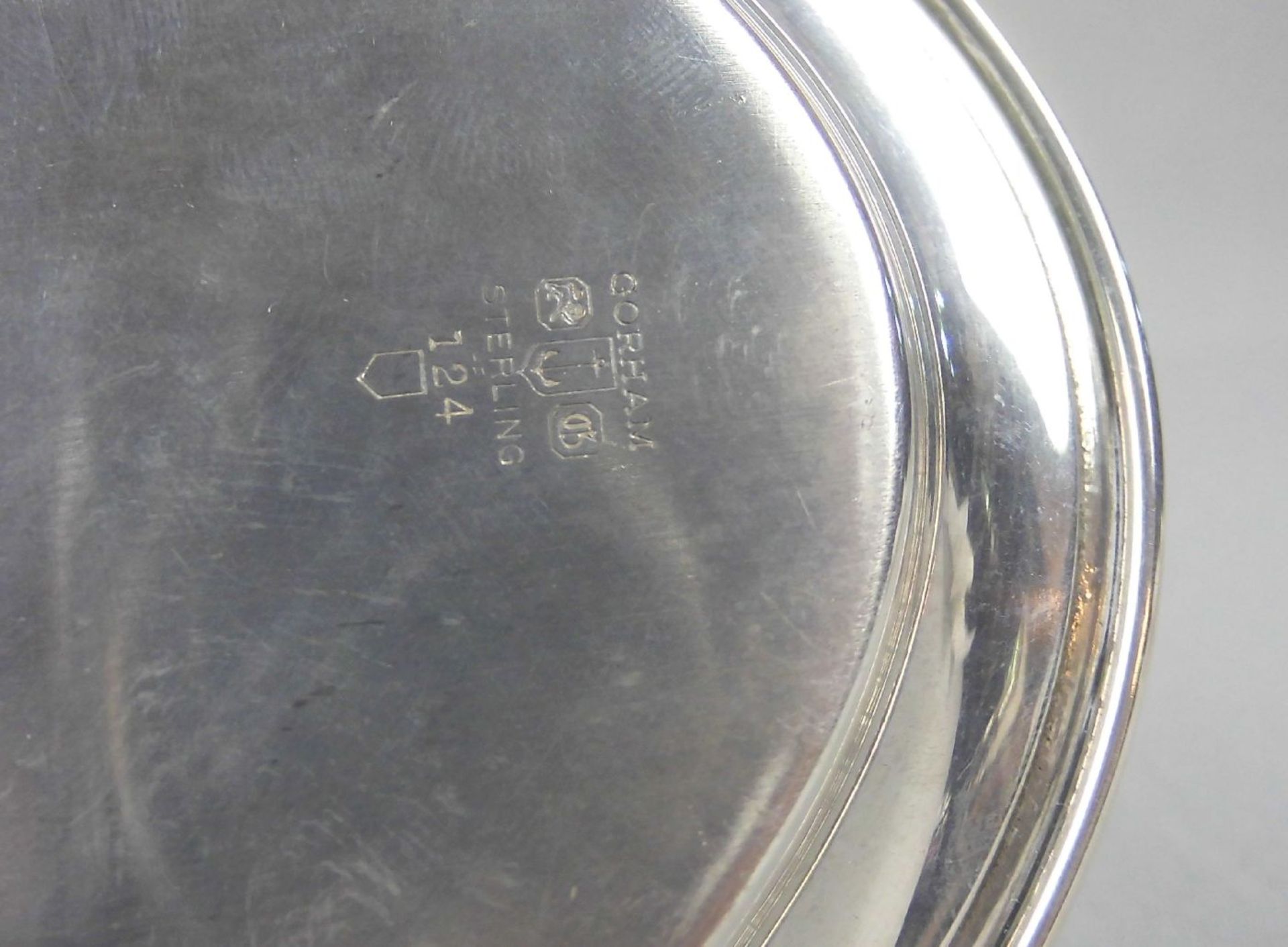 KLEINES TABLETT / silver tray, 925er Silber (146 g), gem. "Gorham / Sterling", Firma Gorham / - Image 4 of 4