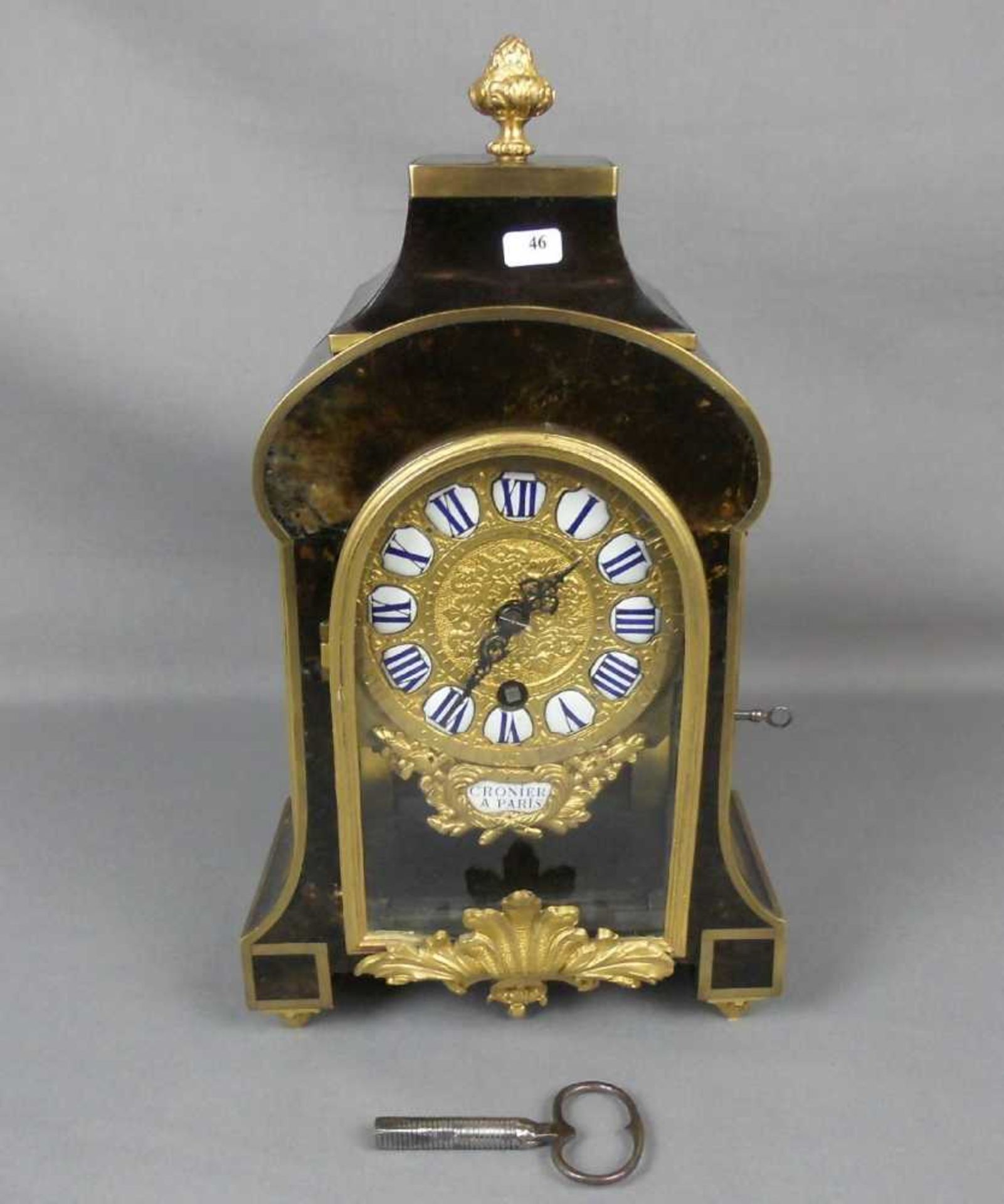 ERLESENE SCHILDPATT - UHR, gemarkt Cronier à Paris - vermutlich Antoine Cronier, Meister in Paris