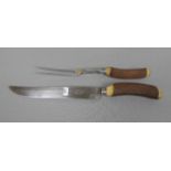 WILDBESTECK / TRANCHIERBESTECK / carving set, mit Horngriffen, gemarkt "Thoma McCock & Son,