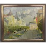 KRASNOV, ALEXEIJ (geb. 1923), Gemälde: "Newskij Prospekt in Leningrad", Öl auf Leinwand / oil on