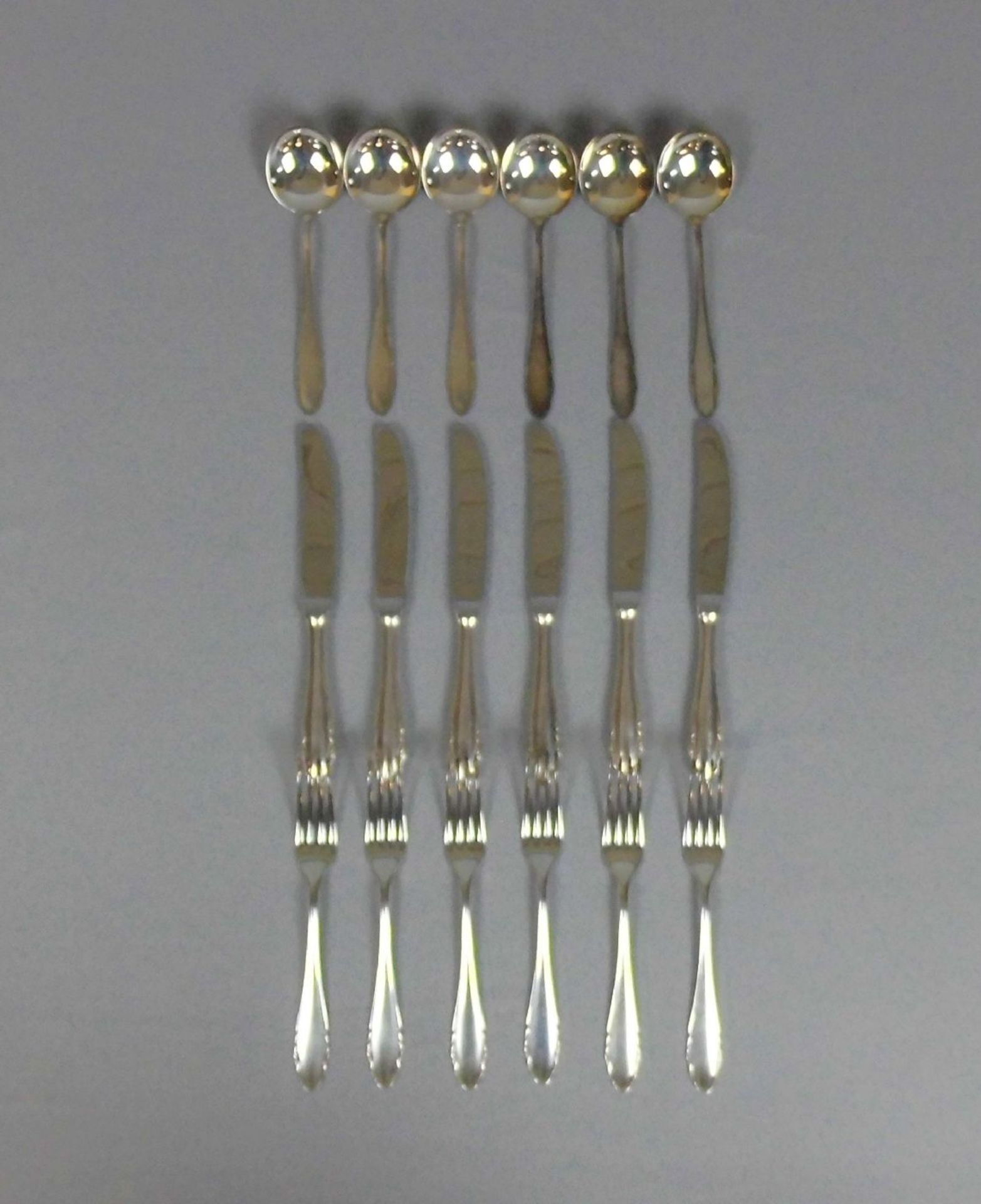 WMF - BESTECK / silver cutlery, 800er Silber (518 g, ohne Messer gewogen). WMF - Württembergische