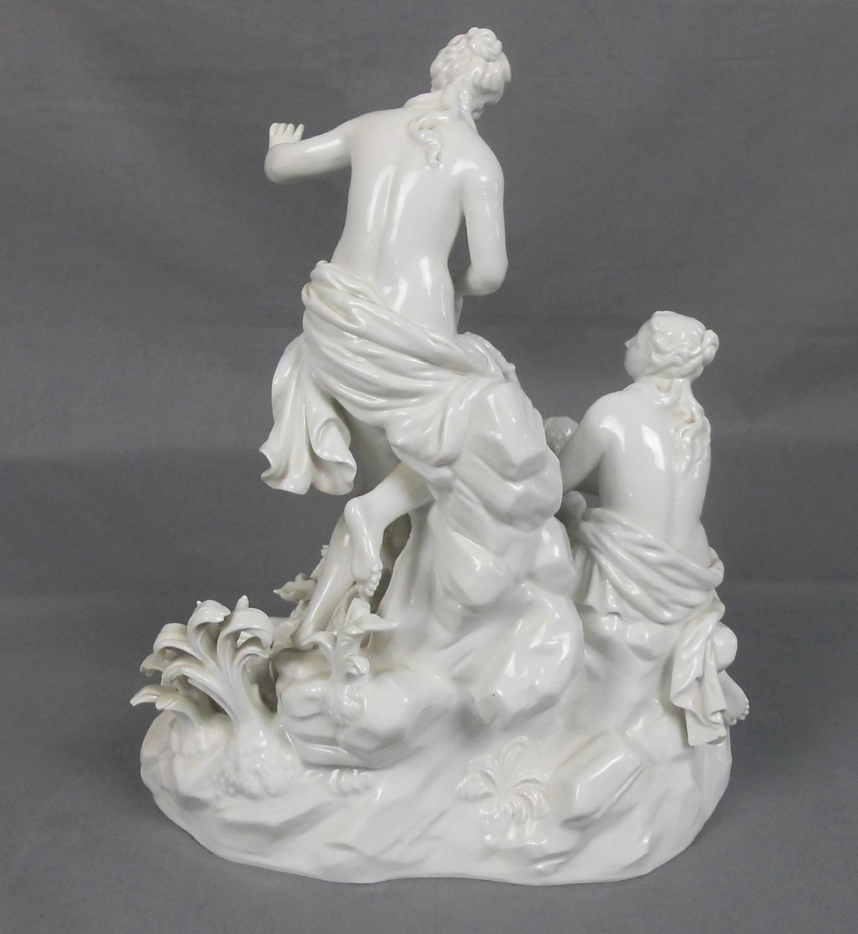 FIGURENGRUPPE / porcelainfigures "Tritonenfang", Porzellan, Manufaktur Meissen, unterglasurblaue - Image 4 of 5