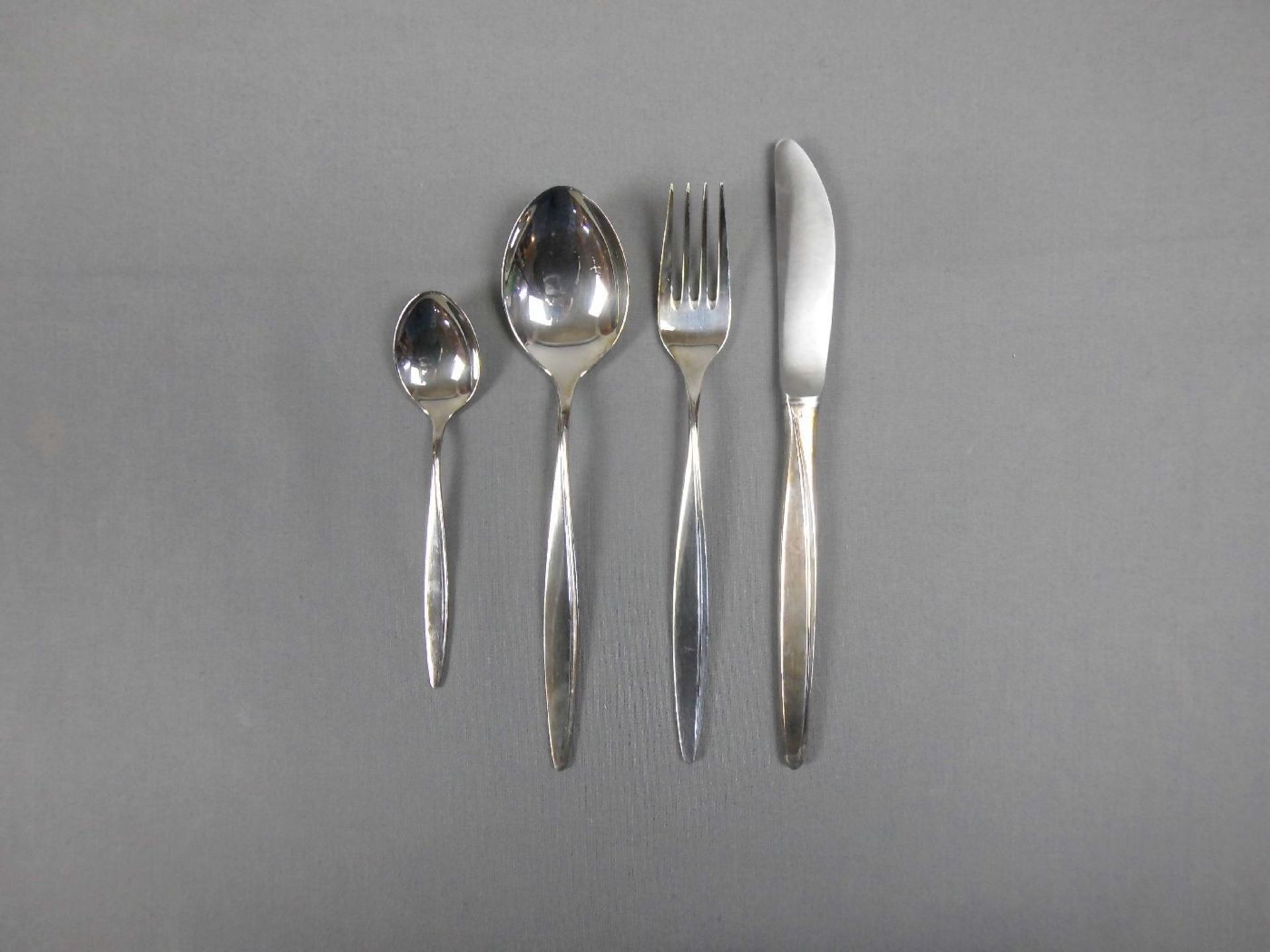 SPEISE - BESTECK / cutlery, WMF, 800er Silber (Gewicht ohne Messer: 1173 g, mit Messer: 1481 g). - Image 3 of 4