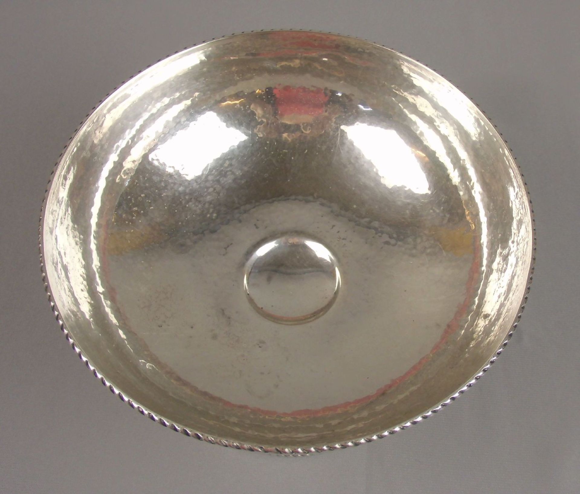 FUSSSCHALE / SCHALE, 800er Silber (538 g), deutsch, gepunzt mit Halbmond, Krone, Feingehaltsangabe - Image 2 of 4
