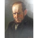 HECKER, FRANZ (Bersenbrück 1870-1944 Osnabrück), Gemälde / painting: "Alter Bauer", Öl auf